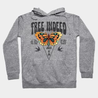 Free Indeed Boho Christian Hoodie